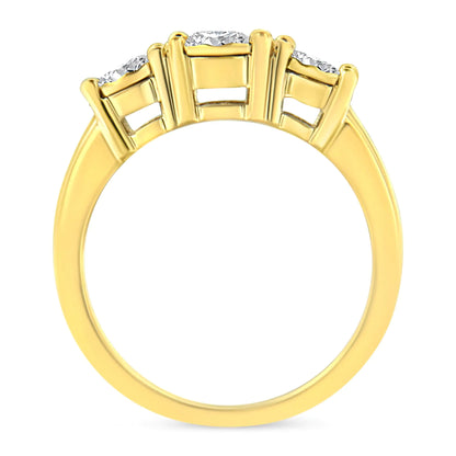 1 Carat Rounded Diamond 14K Gold Plated Ring